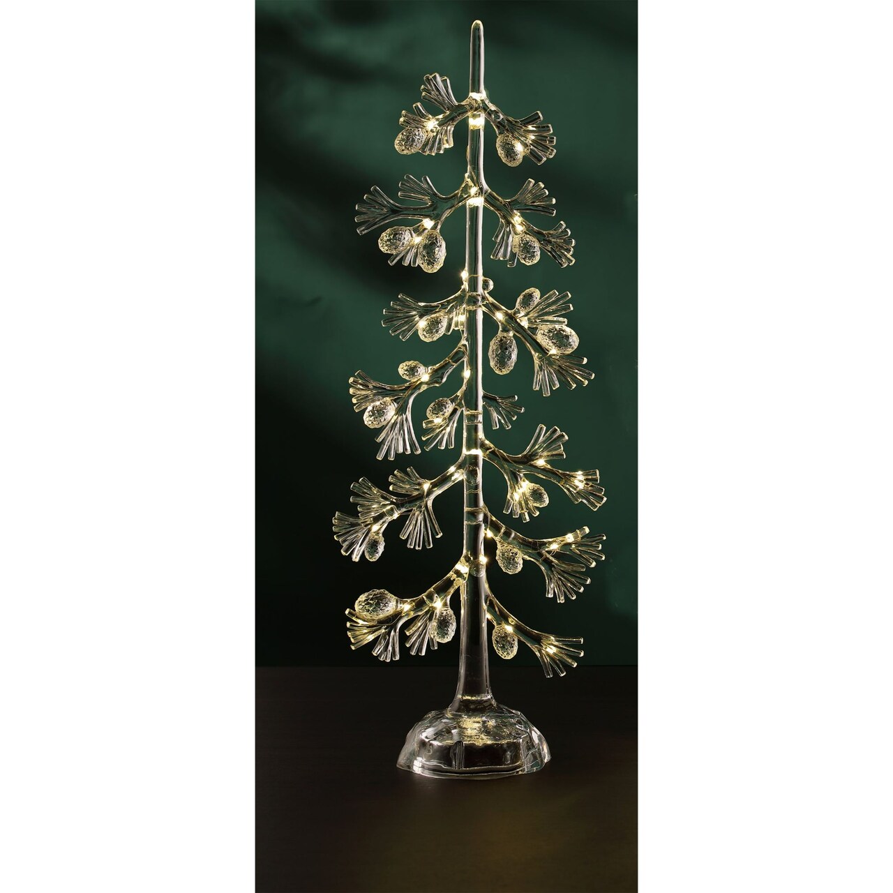 Icy Giftware LED Lighted Sparkle Pinecone Christmas Tree Decoration - 20"
